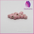 Hand-painted ceramic beads, pink,round,8mm,fashion beads